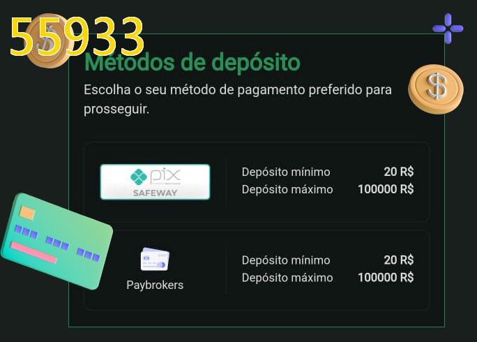 O cassino 55933bet oferece uma grande variedade de métodos de pagamento